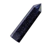 HEMOTON Varita de Piedra de Cristal Natural Hexagonal Negra, Decoración Hogar y Meditación, Piedra Delicada de Cristal para Colección y Uso en Viajes