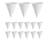 HEMOTON Vasos de Papel Desechables Blancos de 6 Onzas, Forma de Cono, Paquete de 200 Unidades, Ligeros y Resistentes para Postres y Bebidas