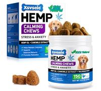 Hemp Calming Chews for Dogs,150PCS Calming Snacks for Dogs, Golosinas Calmantes para Perros, Ayuda a Promover la relajación, Reduce el estrés, la ansiedad por tormentas - Sabor a Pollo