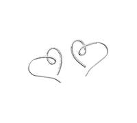 Hemp flower ring phone strap heart ear hook Fashion Silver Color Heart Studs Jewelry Accessory Ornament Women and Girls Fashionable Jewelry Gifts