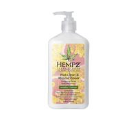 Hempz Fresh Fusions Hidratante corporal a base de hierbas energizante con flor de cidra rosa y mimosa, hidratante unisex, 17 oz