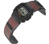 HEMSUT Correa de reloj táctica militar de liberación rápida de 16 mm para Casio | Correa de nailon y cuero resistente a los golpes | Compatible con GA-100, DW-5600, DW-6900, GW-M5610, GBD-800 Series y