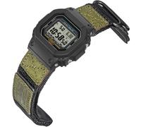 HEMSUT Correa de reloj táctica militar de liberación rápida de 16 mm para Casio | Correa de nailon y cuero resistente a los golpes | Compatible con GA-100, DW-5600, DW-6900, GW-M5610, GBD-800 Series y