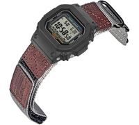 HEMSUT Correa de reloj táctica militar de liberación rápida de 16 mm para Casio | Correa de nailon y cuero resistente a los golpes | Compatible con GA-100, DW-5600, DW-6900, GW-M5610, GBD-800 Series y