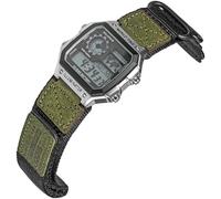 HEMSUT Correa táctica de nailon de 18 mm para relojes Casio | Correa de liberación rápida de estilo militar resistente a los golpes | Compatible con AE-1200, DW-H5600, F-91W, A168W y más