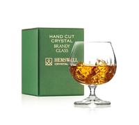 Hemswell Crystal Vaso único de brandy - Copas de cristal talladas con caja de presentación - Vaso de brandy para coñac 250ml europeo - Wicklow