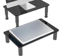 Hemudu 2 Soporte Monitor Escritorio, Elevador Monitor con Altura Ajustable, Soporte Mesa Monitor para Pantalla Plana LCD LED TV, Portátil/Ordenador/Xbox One, 38X24X8.6cm, Elevador TV Max Peso 40kg