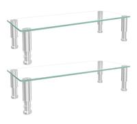 Hemudu 2 Soporte Monitor Escritorio, Elevador Monitor con Altura Ajustable, Soporte Pantalla Ordenador para Pantalla Plana LCD LED, Portátil/Televisores, 56X23X8.6cm, Elevador TV MAX Peso 40kg