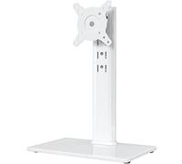 Hemudu Ordenador Soporte Monitor para Pantalla LCD de 13 a 32 Pulgadas , Soporte Monitor Escritorio de Giratorio, Soporte TV Mesa Blanco de Altura Ajustable, Max Vesa 100x100mm, Max Peso 35kg