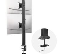 Hemudu Soporte articulado de Escritorio para Monitor Dual, Pantalla Vertical apilada soporta Dos monitores de computadora de 13 a 34 Pulgadas con Abrazadera C
