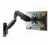 Hemudu Soporte de pared para monitor para pantallas de 17 a 32 pulgadas, soporte de escritorio ajustable con resorte de gas con giro e inclinación de 360°, soporta hasta 9 kg, soporte de pared para