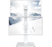 Hemudu Soporte Doble Monitor Vertical, Soporte Dos Monitores un por Cima do Otro, Brazo Monitor Stand para Pantallas de 13 a 34 Pulgadas, MAX 20 kg, con Giro, Inclinación, Altura Ajustable