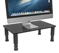 Hemudu Soporte Monitor Escritorio, Soporte Ordenador Sobremesa Altura Ajustable, Soporte Elevador Monitor para Pantalla Plana LCD LED TV, Portátil/Notebook, Inclinación 15º, 38X24X6cm, MAX Peso 40kg