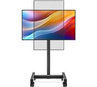 HEMUDU Soporte TV con Ruedas 13-50" 20kg | Soporte TV pie Altura Ajustable | pie para TV inclinable VESA 200x200 HT1007TBM