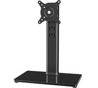 Hemudu Soporte TV Pie Universal 13 a 32 Pulgadas, Soporte TV Mesa Giratorio 100º, Soporte Monitor Altura Ajustable de 4 Niveles, Inclinable 25º, Rotación 360º, Max Peso 35 kg, Max Vesa 100x100 mm