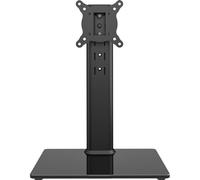 HEMUDU Soporte TV Pie Universal, Pequeño Soporte TV Mesa de 13-32 Pulgadas, Television Pie con Giro de 100°, Altura Ajustable en 4 Niveles, hasta 35 kg, Máx. VESA 100x100 mm HT07B-001P