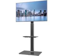 Hemudu Soporte TV Pie Universal, Soporte TV Suelo para Televisores de 19 a 43 Pulgadas, Soporte Giratorio TV 100º, Altura Ajustable de 16 Niveles, Inclinación 25º, hasta 45kg, MAX Vesa 200X200mm
