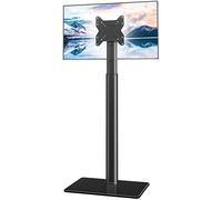 Hemudu Soporte TV Suelo para Televisores LCD, LED OLED de 19 a 43 Pulgadas, Altura Ajustable de 16 Niveles, Soporte Giratorio TV 100º, Inclinación 25º, Capacidad hasta 45 kg, MAX Vesa 200x200mm