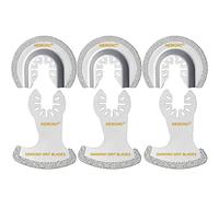 HEMUNC 6 cuchillas oscilantes de diamante, cuchillas de sierra de corte de mortero multiherramienta precisas para eliminar lechada y cortar azulejos suaves
