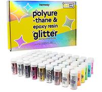 Hemway - 54 x 9,6 g (0,34 oz) Poliuretano y epoxi, conjunto de lentejuelas multiusos para manualidades de resina, fabricación de joyas, vasos, decoraciones, arte, uñas, cuerpo