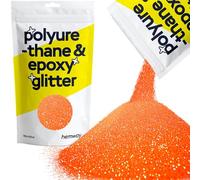 Hemway poliuretano y epoxi Glitter - MICROFINE - 1/256" 0.004" 0.1mm (fluorescente melocotón) de artes y oficios, no presenta hemorragia, Decoración, Vasos, obras de arte, Suelo, Crafts - 100g