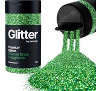 Hemway Verde Esmeralda Holográfico Brillo Fine 130g/4.6oz Lentejuelas En Escamas De Purpurina Para Manualidades De Resina Metálica En Polvo Para Vasos De Epoxi, Festival De Arte