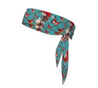 Hen Flying Butterflies Among Flowers Sports Headtie Beach Summer Tropical Tie Sweatband Headband Men Women Elastic Moisture for Running