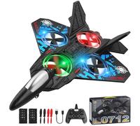 Henakmsl Avión Teledirigido 2.4GHz L0712 Quadcopter Hovering de Combate RTF para Principiantes Niños Adultos, Juguete con Luces de Colores, Carga USB (Azul)