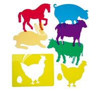 Henbea 916 - Plantillas animales de granja traslúcidas
