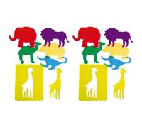 HenBea - Plantillas animales de zoo traslúcidas (913) (Paquete de 2)