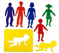 HenBea- plantillas con formas de personas, Multicolor (743) , color/modelo surtido