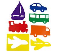 HenBea- plantillas con formas de transportes (717) , color/modelo surtido