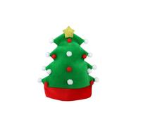 HENBRANDT 1 sombrero de árbol de Navidad con estrella, color verde festivo para adultos, accesorio de fiesta de Navidad, disfraz divertido, talla única