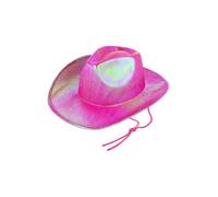 HENBRANDT 1 sombrero de vaquero rosa brillante para adultos, fiesta de disfraces