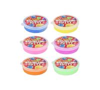 Henbrandt 1 tinas de masilla para niños, paquete de 6 con 6 colores surtidos, mini masilla de rebote de slime, bolsa de fiesta, regalos de botín, rellenos de bolsas de la suerte, rellenos de