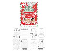 HENBRANDT 6 x Mini Elfin Around Christmas Puzzle Book Niños A6 Libro de Actividades Colorear Wordsearch Fun Party Bag Rellenos Niños y Niñas Navidad Libros para colorear