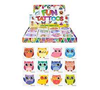 Henbrandt 12 divertidos tatuajes temporales de búho