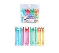 Henbrandt Mini tubos de burbujas de Navidad individuales con varita (paquete de 12) burbujas de fiesta para niños de 4 ml con adornos de Navidad, rellenos de calcetines, bolsas de botín, bolsas de