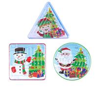 Henbrandt 12 x Mini rompecabezas de Navidad de laberinto de Navidad para niños y niñas, juguetes de fiesta de regalo de calcetín relleno