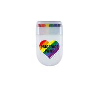 Henbrandt 2 pinceles de pintura facial con diseño de bandera del orgullo arcoíris, rayas arcoíris para cara y cuerpo, lápiz de pintura para maquillaje para desfiles del orgullo gay, mes del orgullo