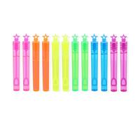 Henbrandt 3 x tubos de burbujas de neón estrella con varita mágica (paquete de 12) niños 4 ml burbujas bolsas de botín rellenos juegos de verano para niños y niñas niños bolsas de fiesta