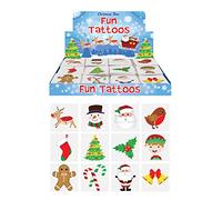 Henbrandt 60 mini tatuajes de transferencia temporal de Navidad para niños y niñas