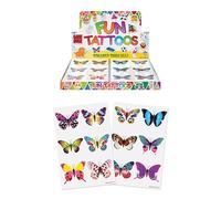 Henbrandt 72 tatuajes temporales de mariposas para niños, bolsas de fiesta, regalos, bolsas de botín, regalos de boda para niñas y niños