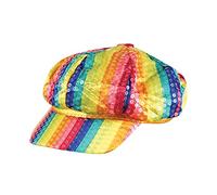 Henbrandt BH680 Rainbow Sequin Cap Sombrero, Multicolor