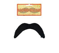 Henbrandt Bigote postizo autoadhesivo de mexicano Mario para disfraz (Disco 118 ) para hombre Envase de 1 Negro