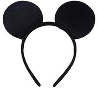 HENBRANDT Black Mickey Mouse Ears & Minnie Mouse Ears on Alice Band with Red and White Polkadot Spotted Bow for Adults/Children - Fancy Dress Costume Head Band Accessory - Party Decoration Gift - UK
