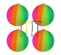 HENBRANDT Bola arcoíris de 25 cm con gancho y llavero en espiral (4 bolas)