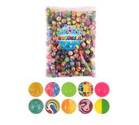 HENBRANDT - Bolas de Goma de 25 mm (10 Unidades), Colores y diseños a Juego, para niños, cumpleaños, Navidad, Bolsa de sorpresas, Regalos de Aula, Premio para niños