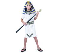 HENBRANDT Disfraz de faraón egipcio para niños de 4 a 12 años, Día Mundial del Libro/semana (7-9 años)