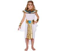 HENBRANDT Disfraz de niña egipcia Cleopatra, disfraz de niña egipcia para el día del libro y la semana (disfraz de niña egipcia) (edad 10-12)